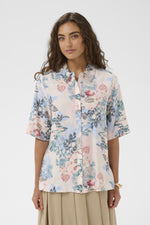 Lotus Greece shirt blue leaf