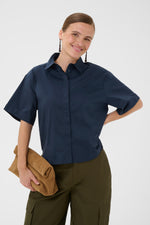 Daiva shirt blue iris