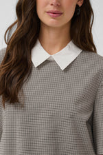 Cathlin dress gray check