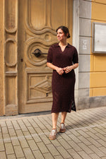 Jessica dress chocolate plum