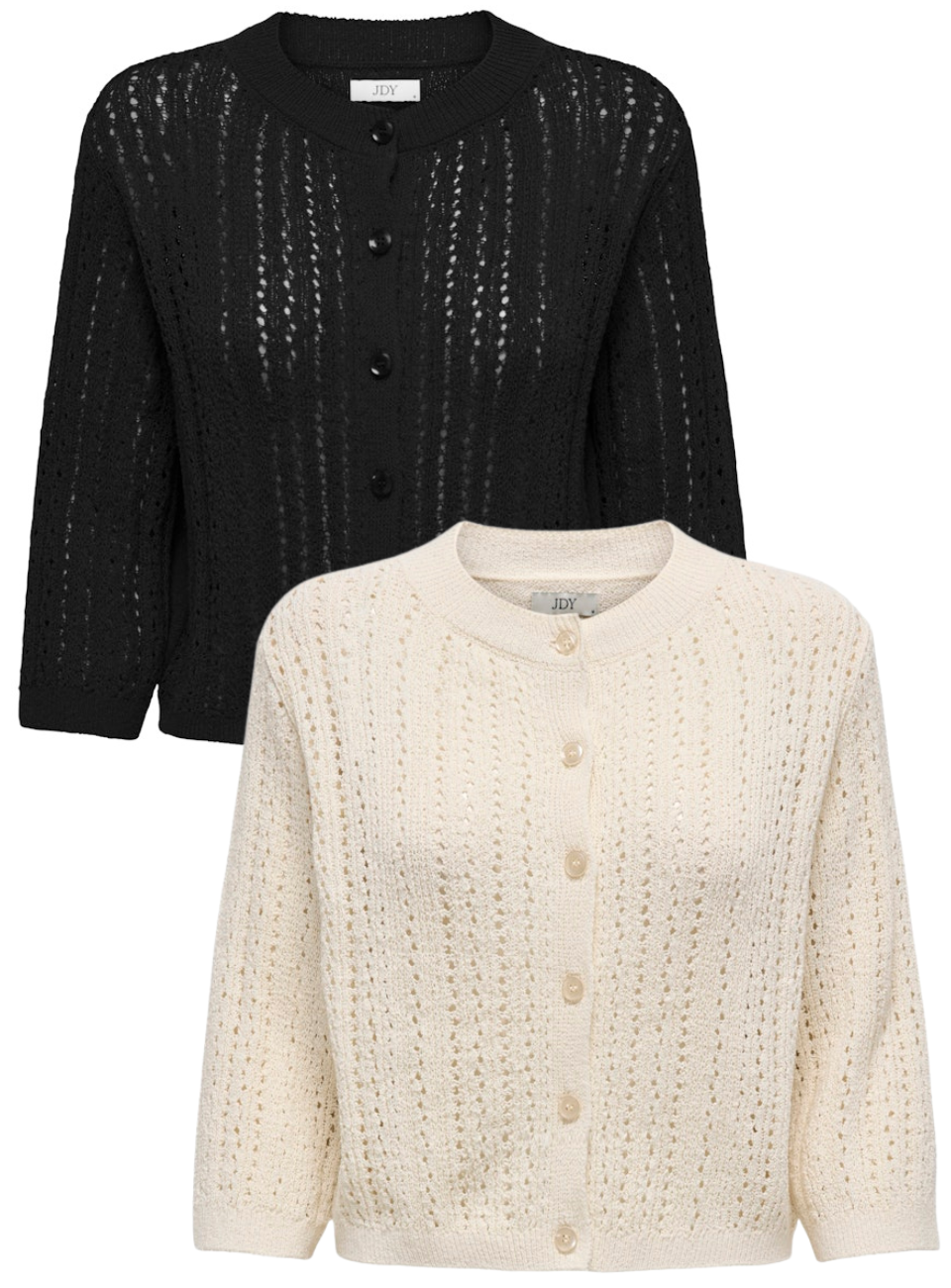 Susannah short cardigan zwart of ecru