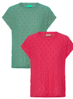Imira t-shirt felmunt of fuchsia