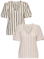 Uno top zwart of lila streep