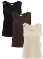 Uffa top beige, bruin of zwart