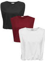 Mara bubble top wit, zwart of bordeaux