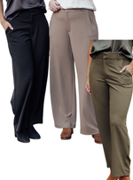 Geggo occasion pant taupe, olive of zwart