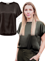 Fifi top olijf of bruin
