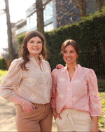 Korey blouse lichtbruin of rood