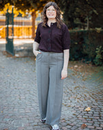 Encore pant mid grey melange