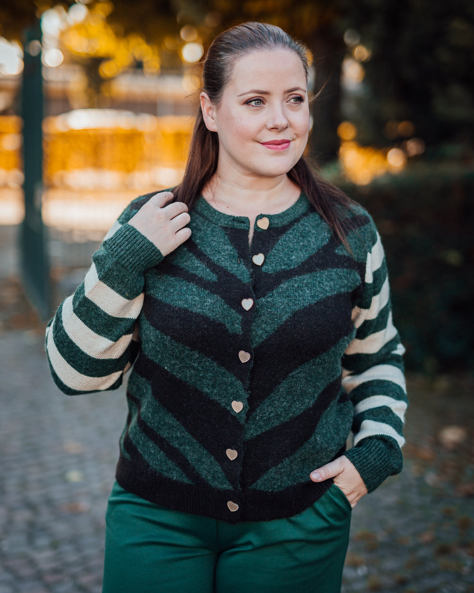 Livoni cardigan pineneedle