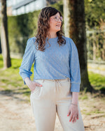 Tio lace blouse soft chambray