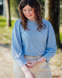 Tio lace blouse soft chambray