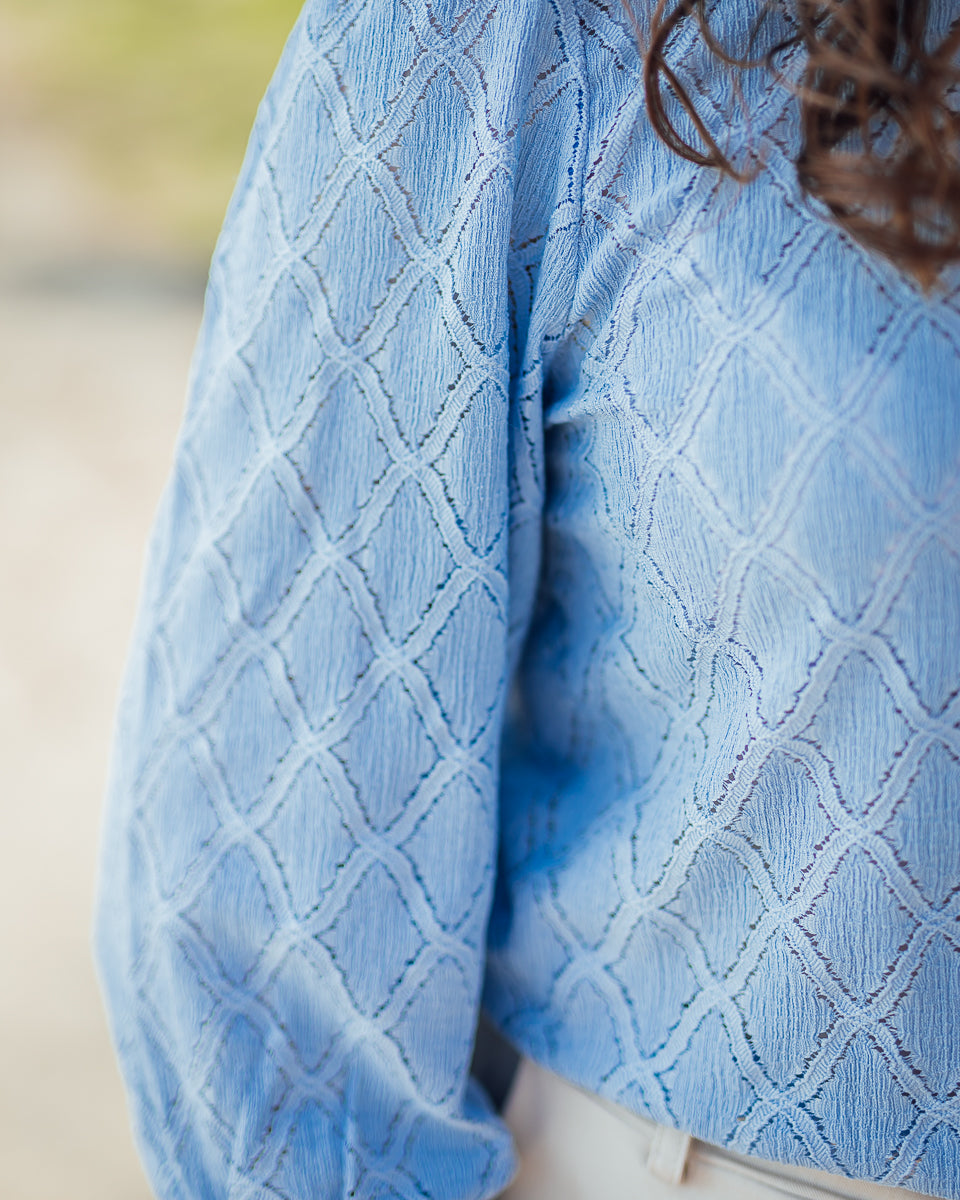 Tio lace blouse soft chambray