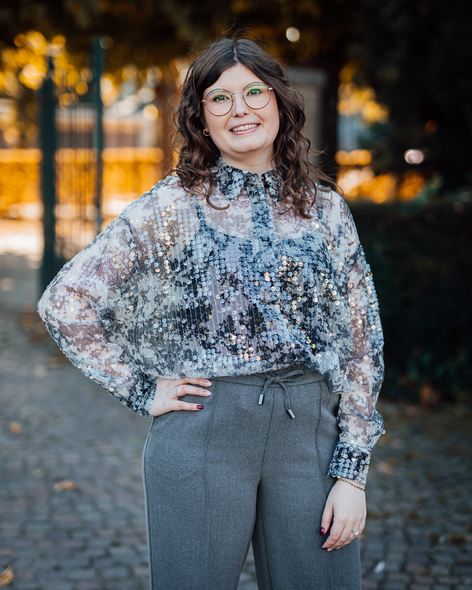 Wilma shirt grey/white