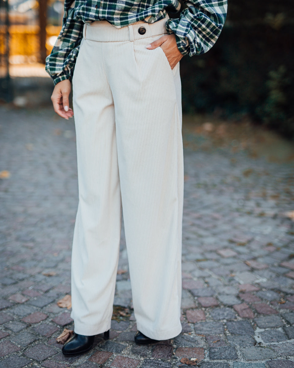 Geggo corduroy pant birch