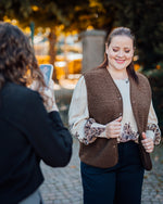 Adara blouse pumicestone paisley