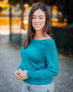 Mopaz lurex top harbor blue