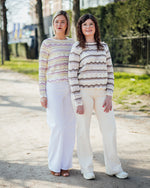 Sun Lay gehaakte top lila-geel of beige-orchid