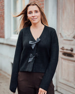 May cardigan bows zwart