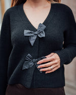 May cardigan bows zwart