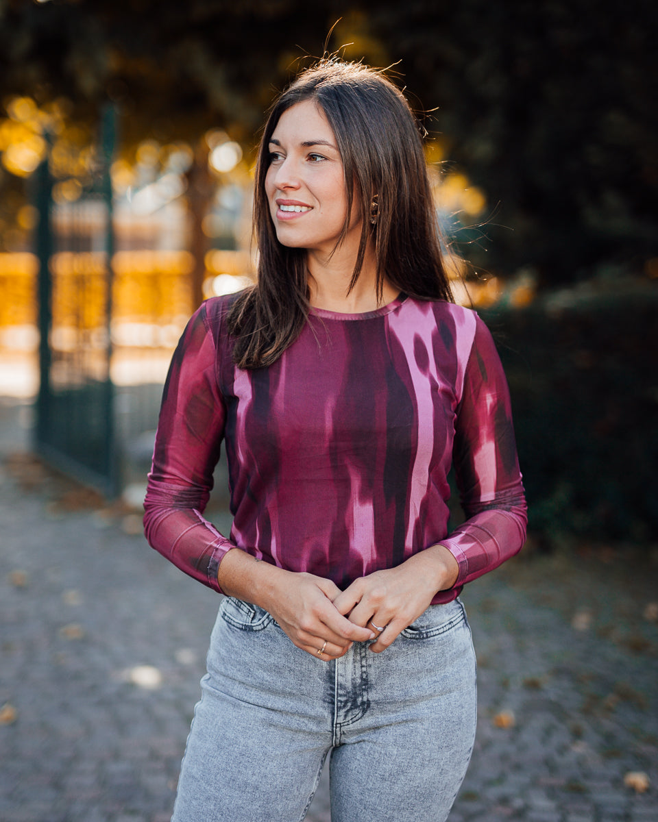 Paloma mesh top port royale blur