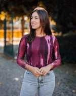 Paloma mesh top port royale blur