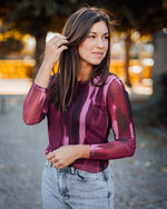 Paloma mesh top port royale blur