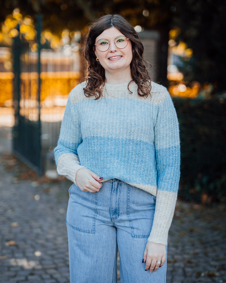 Mandy pullover aqua haze melange