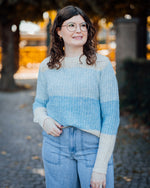 Mandy pullover aqua haze melange