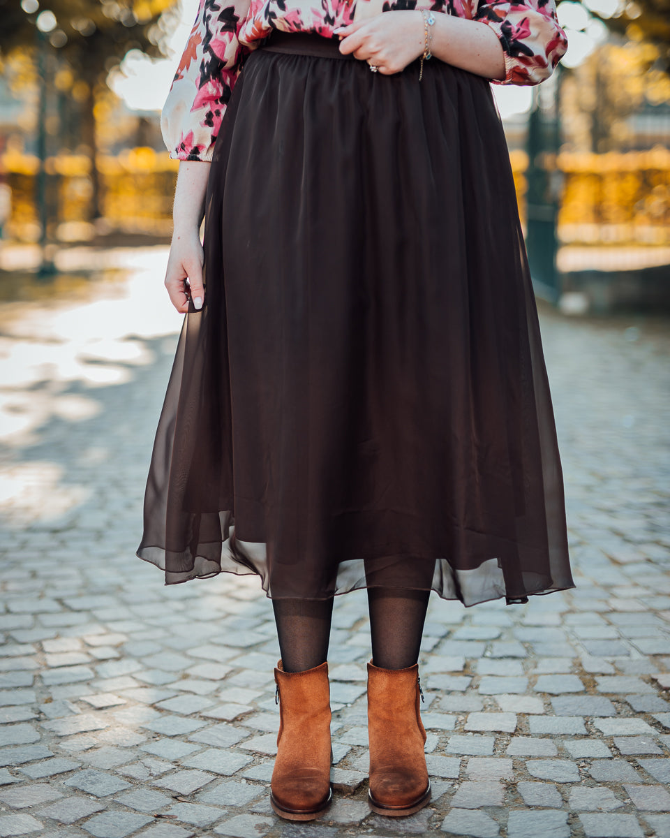 Coral skirt dark oak