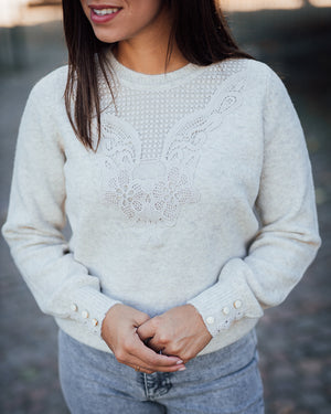 Ellen pull oatmeal melange