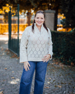 Zilla zipper pull oat melange