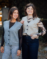 Super knit vest beige of grijs