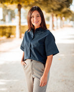 Daiva shirt blue iris