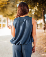 Vesta waistcoat navy blazer pinstripe