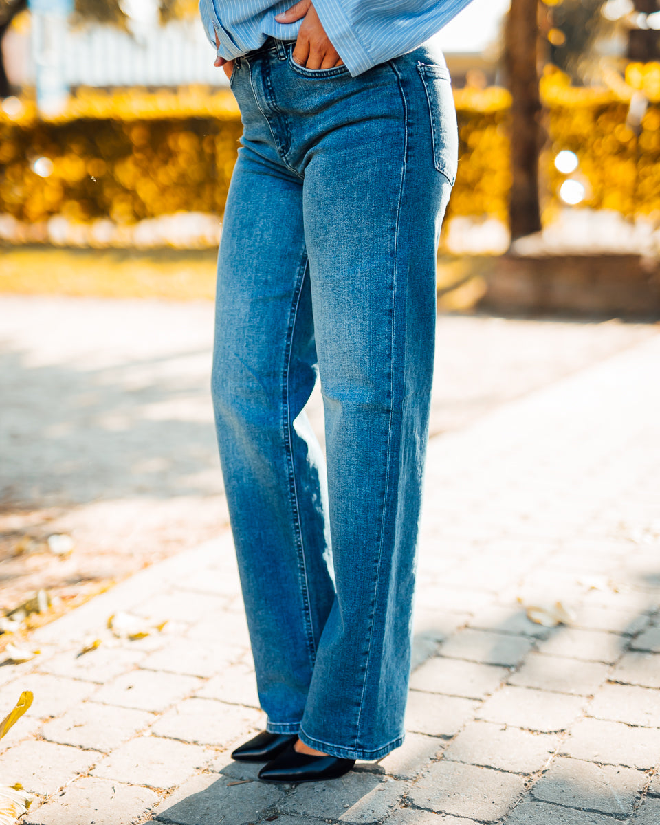 Twiggy straight jeans medium blue