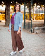 Blazer cropped pant rain drum