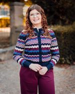 Morla pointelle cardigan zigzag