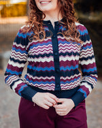 Morla pointelle cardigan zigzag
