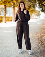 Pusti collar zip sweat java