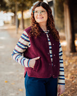 Simina teddy waistcoat windsor wine