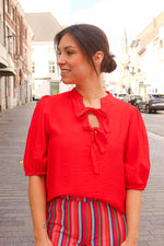 Imelda top fiery red