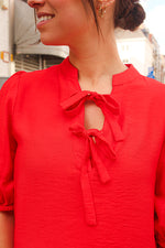Imelda top fiery red