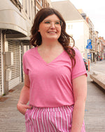Rebel t-shirt lurex wild orchid