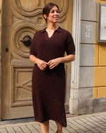Jessica dress chocolate plum