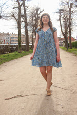 Marrakech short dress sodalite blue