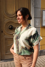 Ayla blouse marble creme de menthe