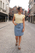 Carice frill top double cream
