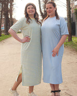 Terry dress spons lichtblauw