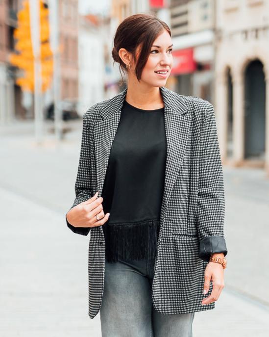 Kate houndstooth blazer